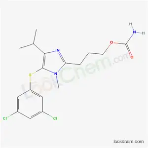 Molecular Structure of 178980-43-3 (3-{5-[(3,5-dichlorophenyl)sulfanyl]-1-methyl-4-(1-methylethyl)-1H-imidazol-2-yl}propyl carbamate)