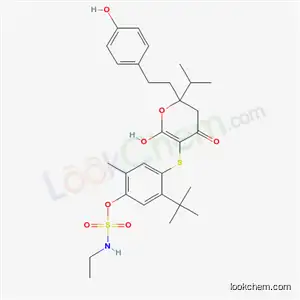 5-tert-butyl-4-({6-hydroxy-2-[2-(4-hydroxyphenyl)ethyl]-2-(1-methylethyl)-4-oxo-3,4-dihydro-2H-pyran-5-yl}sulfanyl)-2-methylphenyl ethylsulfamate
