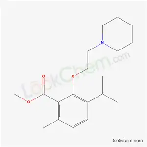 Molecular Structure of 52073-26-4 (3-(2-Piperidinoethoxy)-p-cymene-2-carboxylic acid methyl ester)