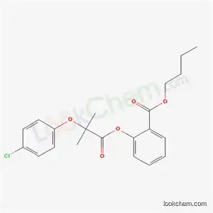 Molecular Structure of 52160-88-0 (butyl 2-{[2-(4-chlorophenoxy)-2-methylpropanoyl]oxy}benzoate)
