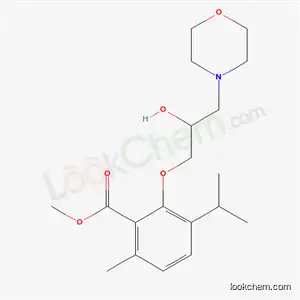Molecular Structure of 53206-84-1 (3-(2-Hydroxy-3-morpholinopropoxy)-p-cymene-2-carboxylic acid methyl ester)
