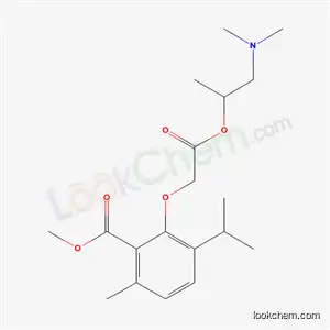 Molecular Structure of 53206-86-3 ((6-Isopropyl-2-methoxycarbonyl-3-methylphenoxy)acetic acid 2-dimethylamino-1-methylethyl ester)