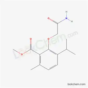 Molecular Structure of 53206-88-5 (3-Carbamoylmethoxy-p-cymene-2-carboxylic acid methyl ester)