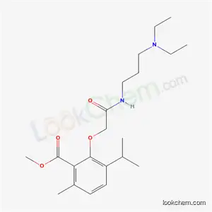 Molecular Structure of 53206-92-1 (3-[3-(Diethylamino)propylcarbamoylmethoxy]-p-cymene-2-carboxylic acid methyl ester)