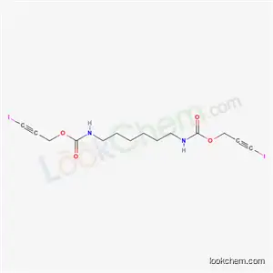 Molecular Structure of 55406-56-9 (N,N'-Hexamethylenebis(carbamic acid 3-iodo-2-propynyl) ester)