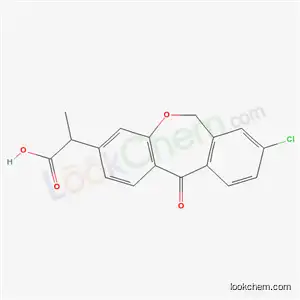 Molecular Structure of 55689-71-9 (6,11-Dihydro-8-chloro-α-methyl-11-oxodibenz[b,e]oxepine-3-acetic acid)
