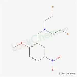 Molecular Structure of 56537-95-2 (N,N-Bis(2-bromoethyl)-2-methoxy-5-nitrobenzylamine)