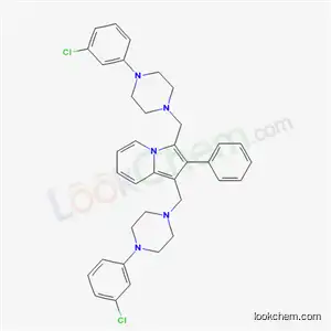 1,3-ビス[[4-(3-クロロフェニル)-1-ピペラジニル]メチル]-2-フェニルインドリジン