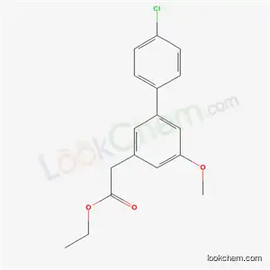 Molecular Structure of 61888-71-9 (4'-Chloro-5-methoxy-3-biphenylacetic acid, ethyl ester)
