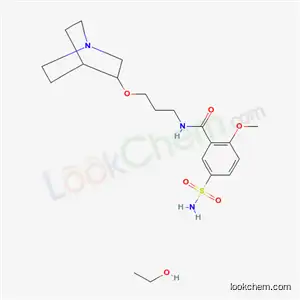 Molecular Structure of 62190-16-3 (N-[3-(1-azabicyclo[2.2.2]oct-3-yloxy)propyl]-2-methoxy-5-sulfamoylbenzamide - ethanol (1:1))