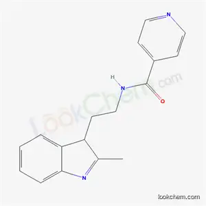 Molecular Structure of 63183-56-2 (N-[2-(2-methyl-3H-indol-3-yl)ethyl]pyridine-4-carboxamide)
