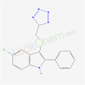 5-chloro-2-phenyl-3-(5H-tetrazol-5-ylmethylsulfanyl)-1H-indole