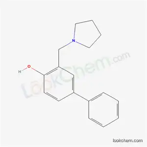 Molecular Structure of 66839-97-2 (3-(1-Pyrrolidinylmethyl)biphenyl-4-ol)