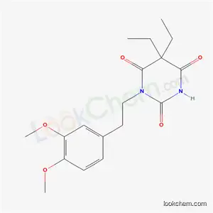 Molecular Structure of 66940-80-5 (5,5-Diethyl-1-(3,4-dimethoxyphenethyl)barbituric acid)