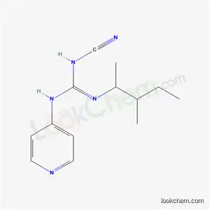 Molecular Structure of 67026-47-5 (2-Cyano-1-(1,2-dimethylbutyl)-3-(4-pyridyl)guanidine)