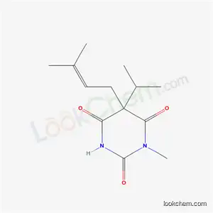 Molecular Structure of 67051-27-8 (5-(3-Methyl-2-butenyl)-5-isopropyl-1-methylbarbituric acid)