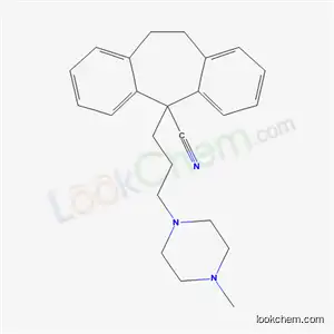 Molecular Structure of 67196-58-1 (10,11-Dihydro-5-cyano-5-[3-(1-methyl-4-piperazinyl)propyl]-5H-dibenzo[a,d]cycloheptene)