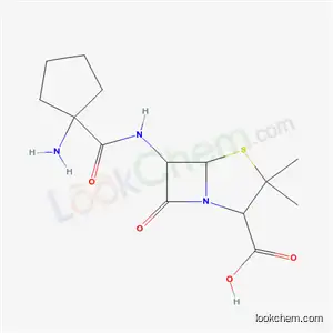 Molecular Structure of 3485-08-3 (6α-[[(1-Aminocyclopentyl)carbonyl]amino]penicillanic acid)