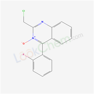 2-(chloromethyl)-4-(2-fluorophenyl)-2H-quinazoline 3-oxide cas  60656-73-7