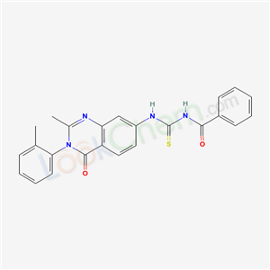 N-[[2-methyl-3-(2-methylphenyl)-4-oxo-quinazolin-7-yl]thiocarbamoyl]benzamide cas  24295-69-0