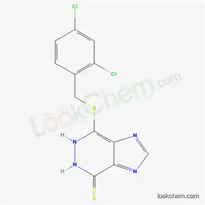 Molecular Structure of 3438-85-5 (7-[(2,4-dichlorobenzyl)sulfanyl]-5,6-dihydro-4H-imidazo[4,5-d]pyridazine-4-thione)