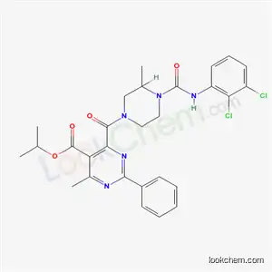 Molecular Structure of 5929-24-8 (1-methylethyl 4-({4-[(2,3-dichlorophenyl)carbamoyl]-3-methylpiperazin-1-yl}carbonyl)-6-methyl-2-phenylpyrimidine-5-carboxylate)