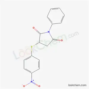 Molecular Structure of 4595-84-0 (3-[(4-nitrophenyl)sulfanyl]-1-phenylpyrrolidine-2,5-dione)