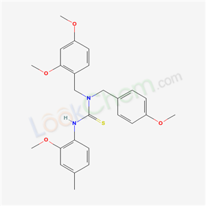 1-[(2,4-dimethoxyphenyl)methyl]-3-(2-methoxy-4-methyl-phenyl)-1-[(4-methoxyphenyl)methyl]thiourea cas  6291-92-5