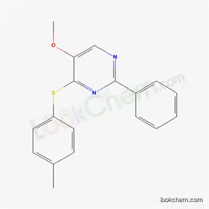Molecular Structure of 4696-05-3 (5-methoxy-4-[(4-methylphenyl)sulfanyl]-2-phenylpyrimidine)