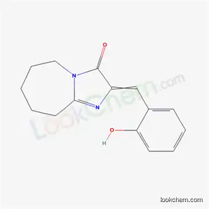 Molecular Structure of 6126-32-5 (2-[(2-hydroxyphenyl)methylidene]-2,5,6,7,8,9-hexahydro-3H-imidazo[1,2-a]azepin-3-one)