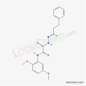 Molecular Structure of 6171-09-1 (N-(2,5-dimethoxyphenyl)-2-oxo-2-[2-(3-phenylpropylidene)hydrazino]acetamide)