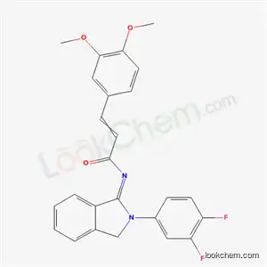 N-[2-(3,4-difluorophenyl)-3H-isoindol-1-ylidene]-3-(3,4-dimethoxyphenyl)prop-2-enamide