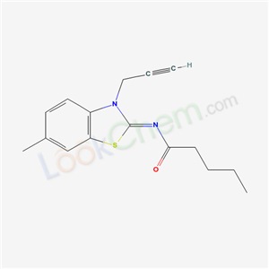 N-(6-methyl-3-prop-2-ynyl-benzothiazol-2-ylidene)pentanamide cas  6275-45-2