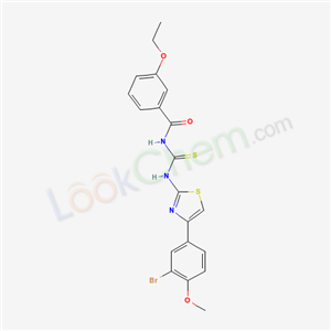 N-[[4-(3-bromo-4-methoxy-phenyl)-1,3-thiazol-2-yl]thiocarbamoyl]-3-ethoxy-benzamide cas  6947-13-3