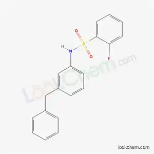 Molecular Structure of 4081-29-2 (N-(3-benzylphenyl)-2-fluorobenzenesulfonamide)