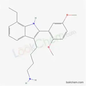 Molecular Structure of 5022-09-3 (4-[2-(2,5-dimethoxyphenyl)-7-ethyl-1H-indol-3-yl]butan-1-amine)