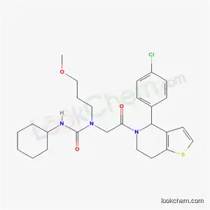 1-[2-[4-(4-chlorophenyl)-6,7-dihydro-4H-thieno[3,2-c]pyridin-5-yl]-2-oxoethyl]-3-cyclohexyl-1-(3-methoxypropyl)urea