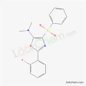 4-(benzenesulfonyl)-2-(2-fluorophenyl)-N,N-dimethyl-1,3-oxazol-5-amine