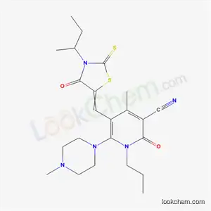 5-{[3-(Butan-2-yl)-4-oxo-2-sulfanylidene-1,3-thiazolidin-5-ylidene]methyl}-4-methyl-6-(4-methylpiperazin-1-yl)-2-oxo-1-propyl-1,2-dihydropyridine-3-carbonitrile