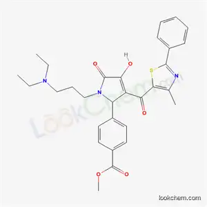 methyl 4-{1-[3-(diethylamino)propyl]-4-hydroxy-3-[(4-methyl-2-phenyl-1,3-thiazol-5-yl)carbonyl]-5-oxo-2,5-dihydro-1H-pyrrol-2-yl}benzoate