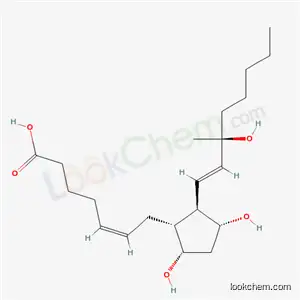 Molecular Structure of 59286-19-0 (Prosta-5,13-dien-1-oic acid, 15-methyl-9,11,15-trihydroxy-, (5Z,9-alpha,11-alpha,13E,15S)-, (+-)-)