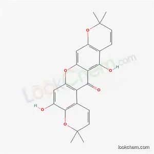 Molecular Structure of 84002-57-3 (1,6-Dihydroxy-6,6-dimethylpyrano(2,3:2,3)-6,6-dimethylpyrano(2,3:7,8)xanthone)