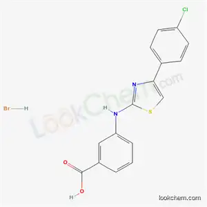 Molecular Structure of 5933-95-9 (3-{[4-(4-chlorophenyl)-1,3-thiazol-2-yl]amino}benzoic acid hydrobromide)