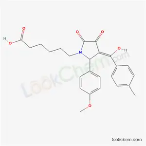 6-[(3Z)-3-[hydroxy-(4-methylphenyl)methylidene]-2-(4-methoxyphenyl)-4,5-dioxopyrrolidin-1-yl]hexanoic acid