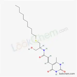 Molecular Structure of 61786-74-1 ((2E)-N-[2-(decylsulfanyl)-1-(hydroxymethyl)ethyl]-3-(6-methyl-2,4-dioxo-1,2,3,4-tetrahydropyrimidin-5-yl)prop-2-enamide)