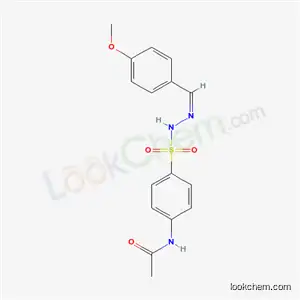 Molecular Structure of 5448-92-0 (N-[4-({(2E)-2-[(4-methoxyphenyl)methylidene]hydrazino}sulfonyl)phenyl]acetamide)