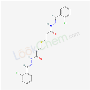 N-[(2-chlorophenyl)methylideneamino]-3-[2-[[(2-chlorophenyl)methylideneamino]carbamoyl]ethylsulfanyl]propanamide cas  5436-13-5