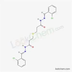 Molecular Structure of 5436-13-5 (N-[(2-chlorophenyl)methylideneamino]-3-[2-[[(2-chlorophenyl)methyliden eamino]carbamoyl]ethylsulfanyl]propanamide)