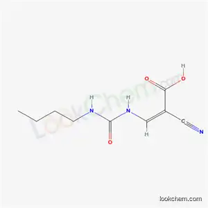 Molecular Structure of 6976-81-4 ((Z)-3-(butylcarbamoylamino)-2-cyano-prop-2-enoic acid)