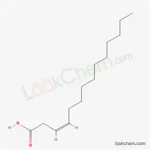 Molecular Structure of 6269-40-5 ((3Z)-tetradec-3-enoic acid)